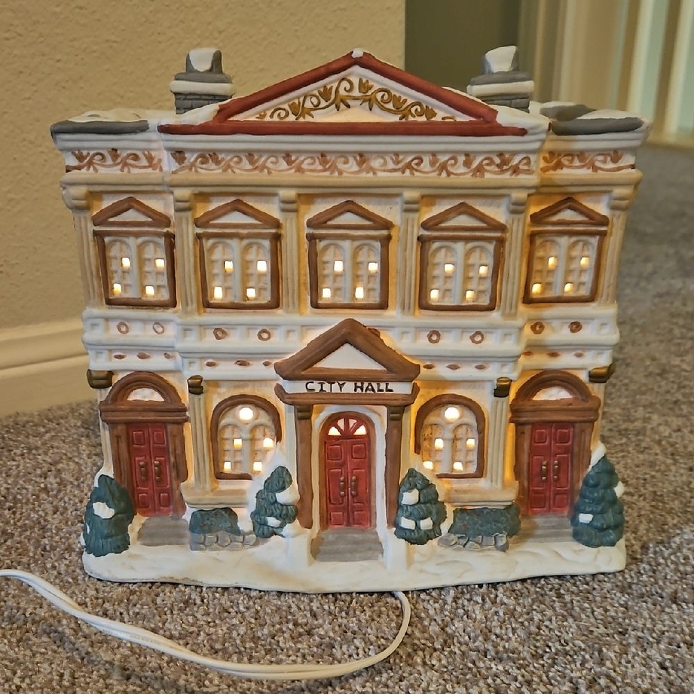 Village Square Lighted City Hall